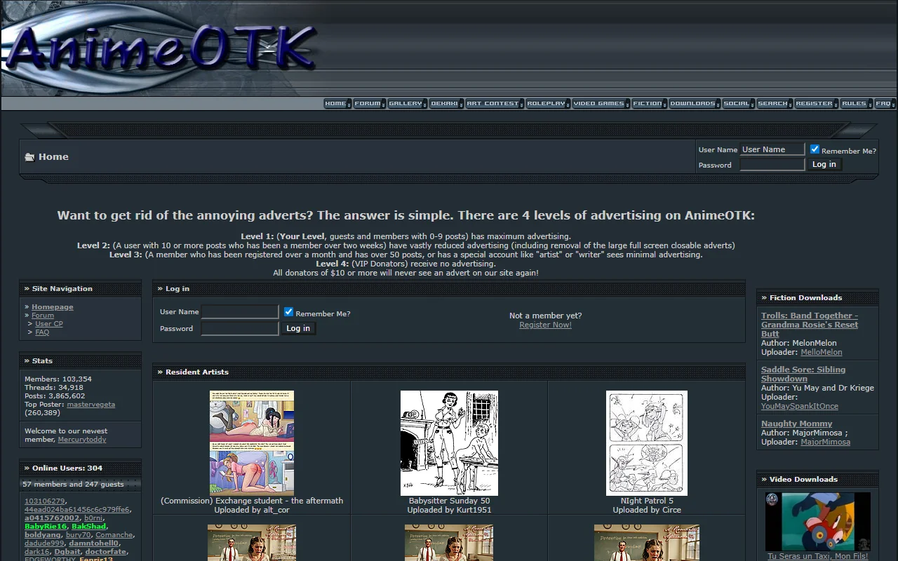 Screenshot of Animeotk